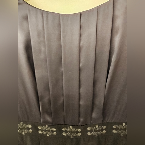 NWT - Silk Jones New York Poly Rayon Stretch "Black/Pewter" Dress - Size 16 - Picture 6 of 8